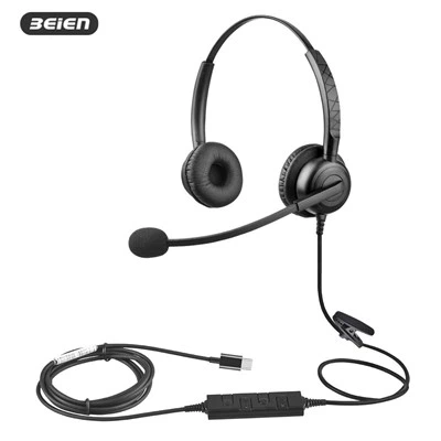 Auricolare USB C binaurale per call center