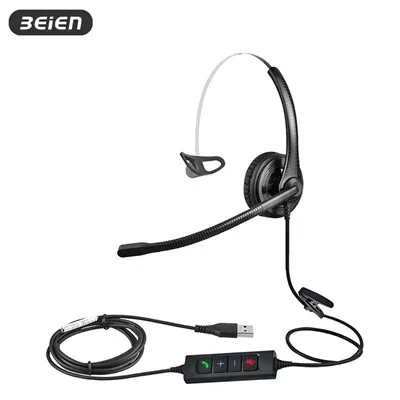 Over Ear Mono Wired Aurione USB con ENC